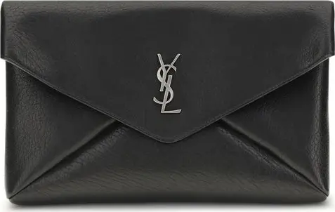 Black Calf Leather Bos Taurus Clutch Bag