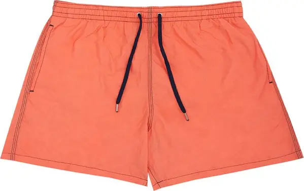 Orange Polyester Swim Shorts
