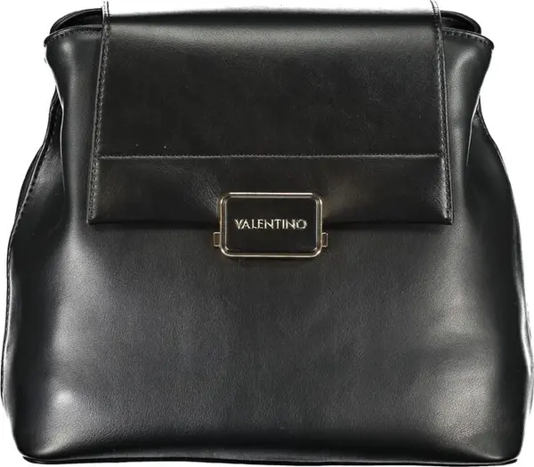 Black Polyurethane Women's Backpack