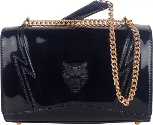 Chic Patent Effect Chain Shoulder Bag