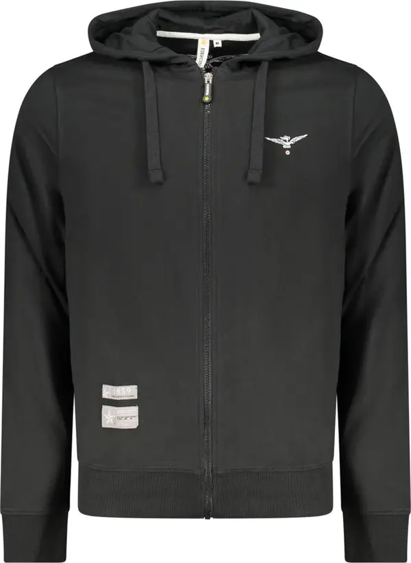 Black Cotton Men's Hoodie