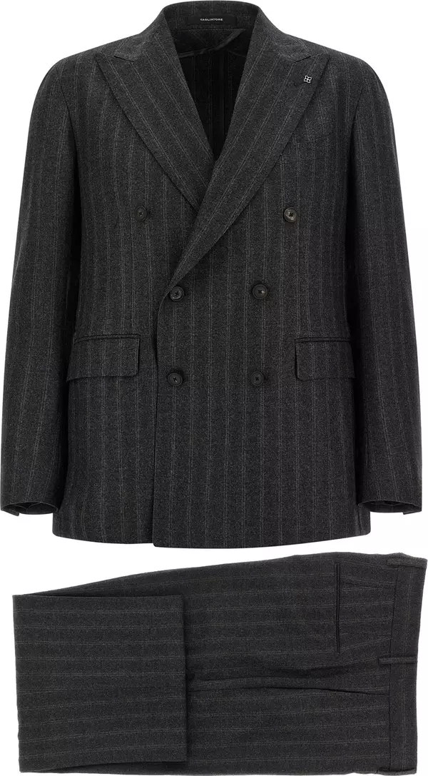 Gray Virgin Wool Two-Piece Suit