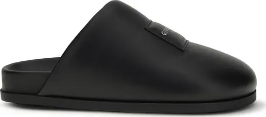 Black Calf Leather Bos Taurus Mules
