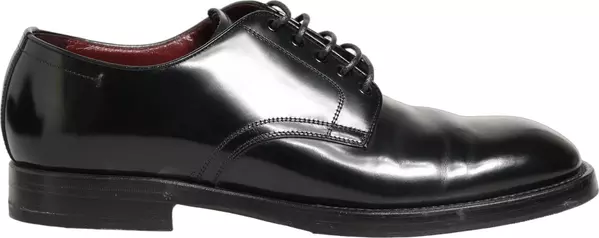 Black Leather Lace Up Derby Dress Formal Shoes