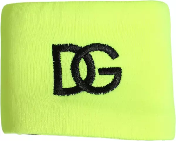 Yellow Green Silk DG Logo Men Wristband