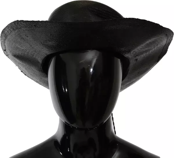 Black Wide Brim Cowboy Solid Hat