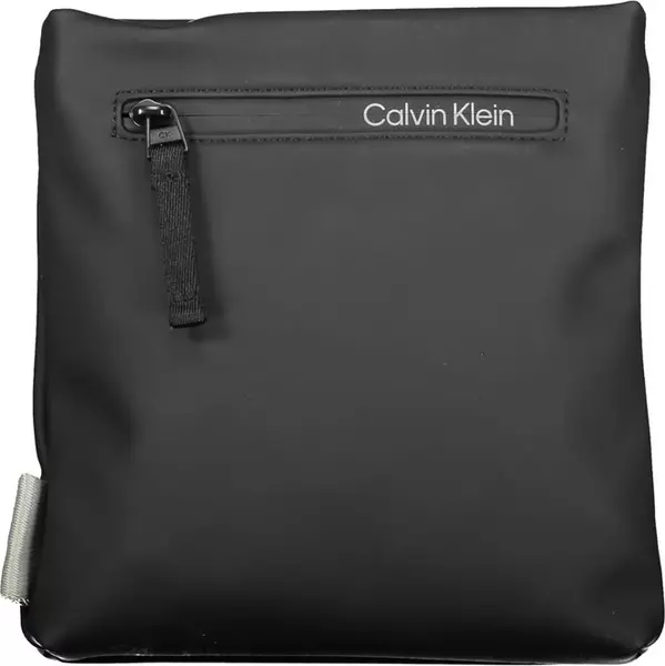 Black Polyester Men's Shoulder Bag