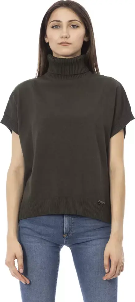 Green Wool Women Sweater