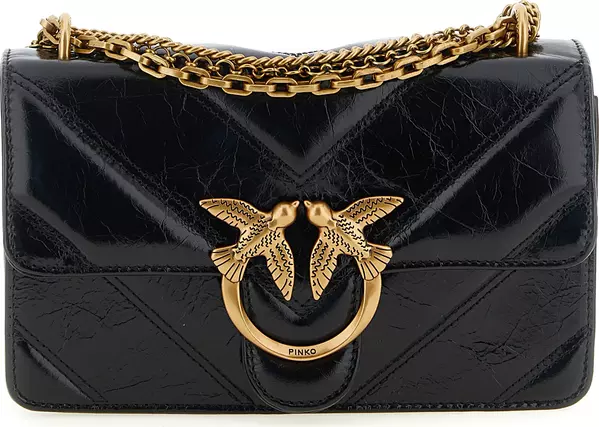 Black Calfskin Crossbody Bag