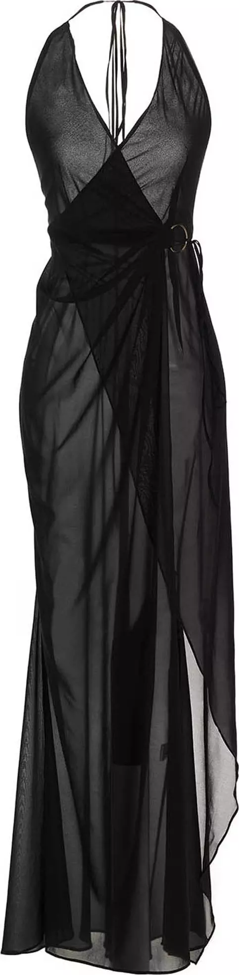 Black Silk Long Dress