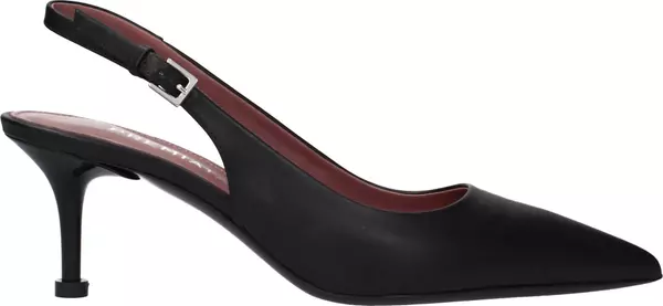Black Leather Platform Pumps