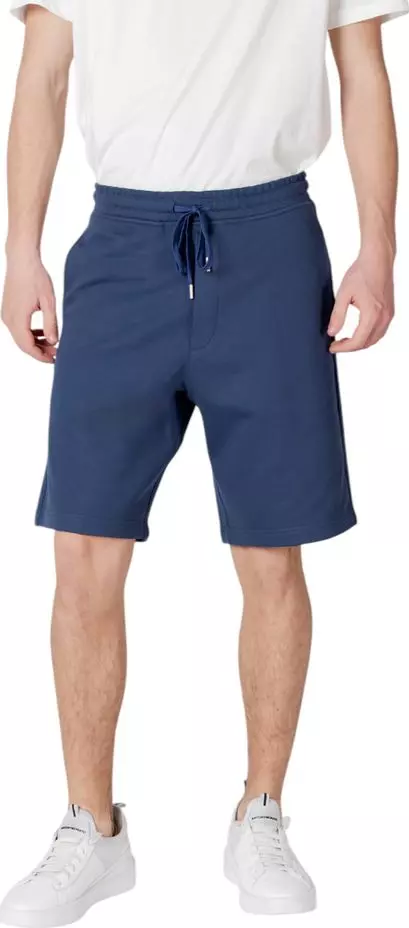Blue Cotton Bermuda Shorts
