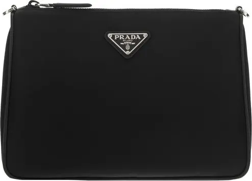 Black Recycled Polyamide Shoulder Bag