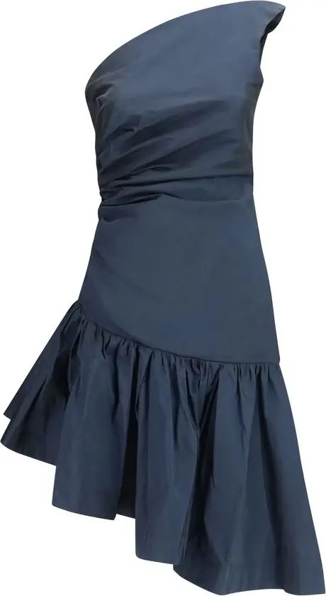 Blue Polyester Cocktail Dress
