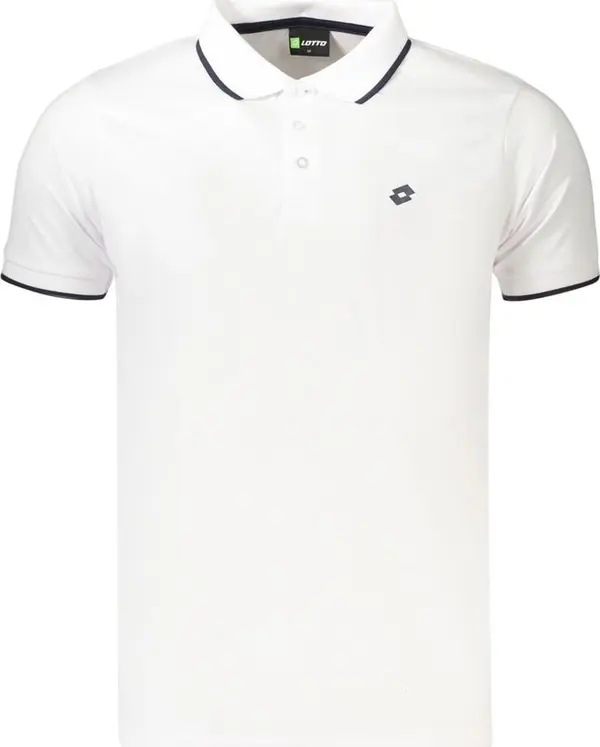 White Polyester Men's Polo Shirt