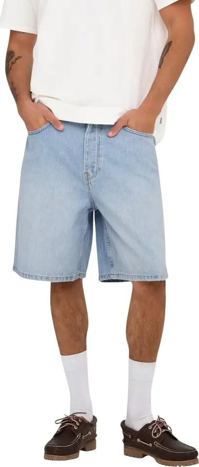 Light Blue Organic Cotton Bermuda Shorts