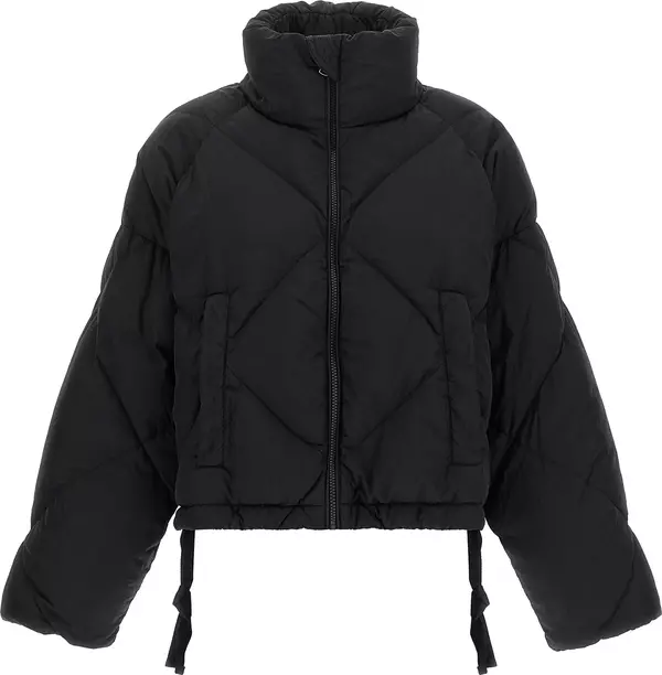 Black Polyamide Full-Length Jacket