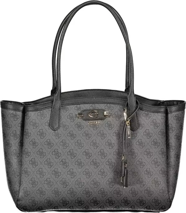 Black Polyurethane Women's Bag
