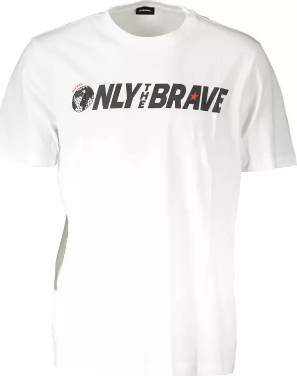 White Cotton Men T-Shirt