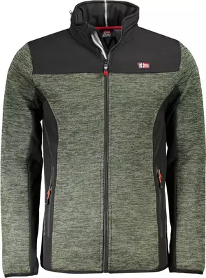 Green Polyester Men Jacket