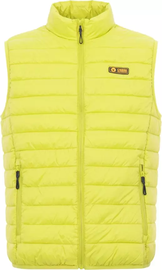 Yellow Polyester Men Jacket
