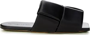Black Leather Slide