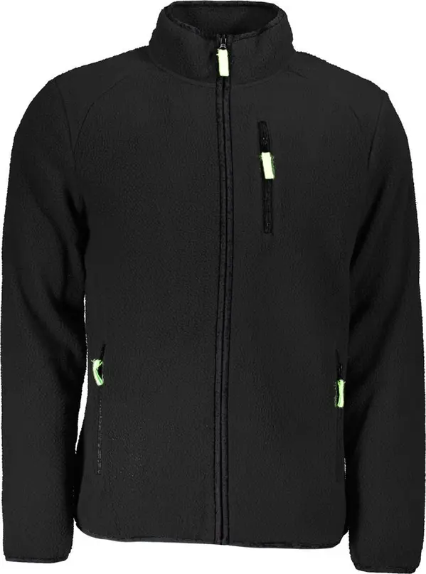 Black Polyester Men Sweater