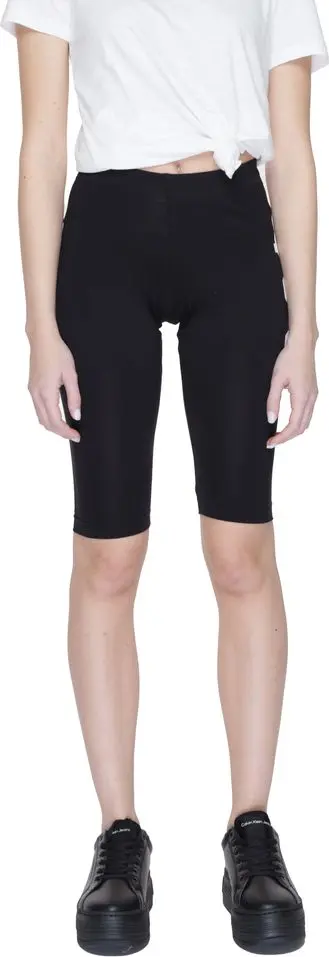 Black Cotton Bermuda Shorts
