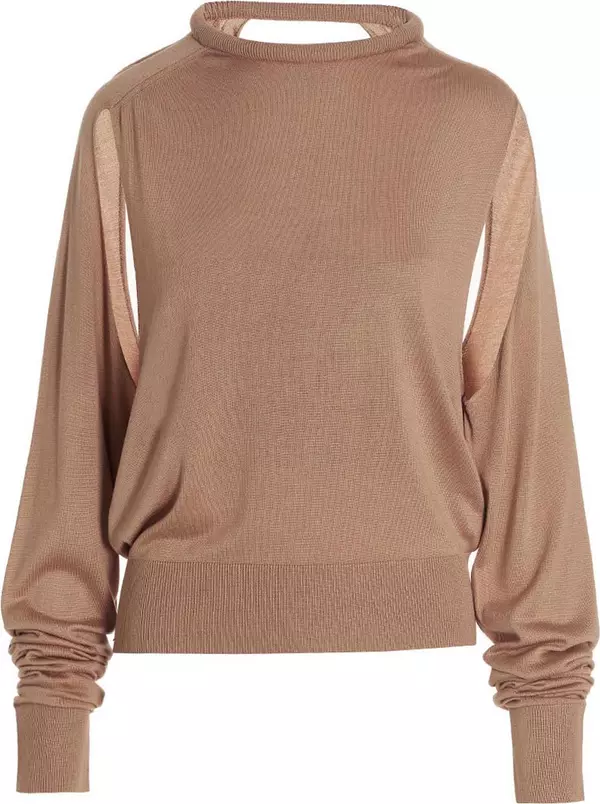 Beige Silk Cardigan