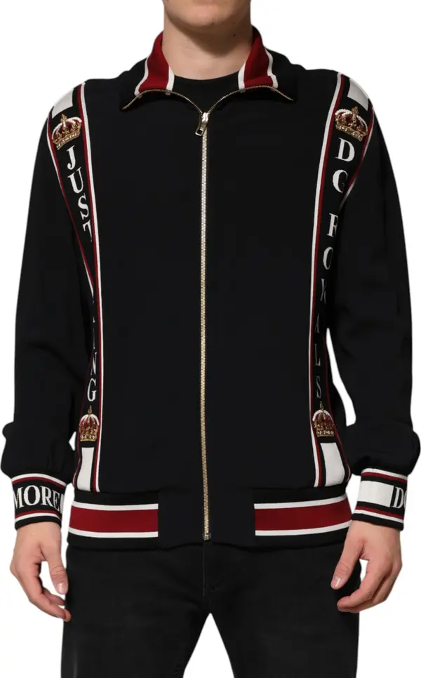 Black DG King Full Zip Sweatshirt  Sweater