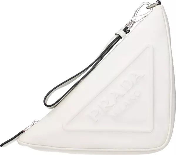 White Leather Clutch Bag