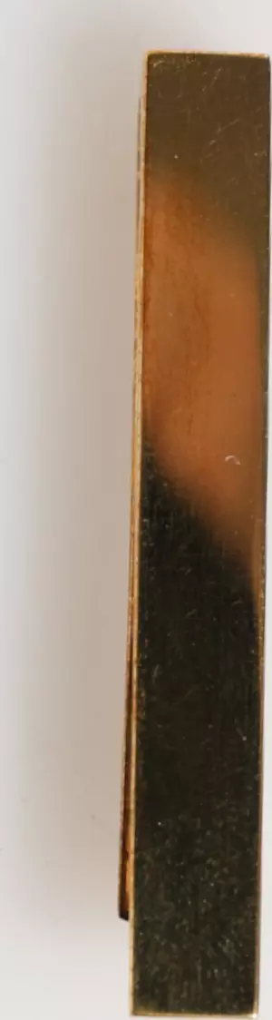 Gold Tone Brass Logo Branded Men Accessory Tie Clip Bar