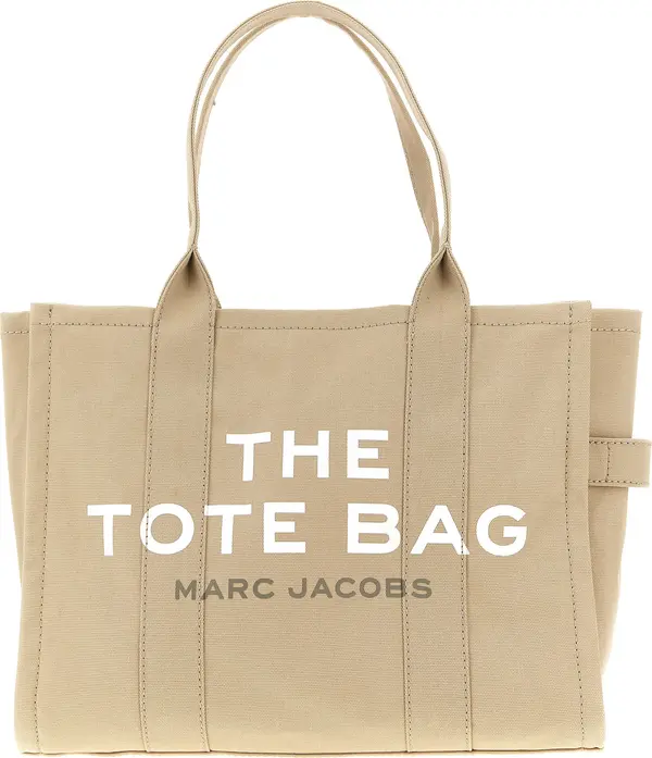 Beige Cotton Tote Bag
