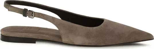 Brown Calf Leather Bos Taurus Ballet Flats