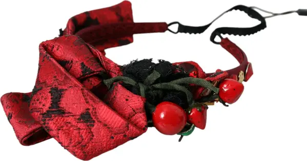 Red Cherry Sicily Embellished Women Hairband Diadem