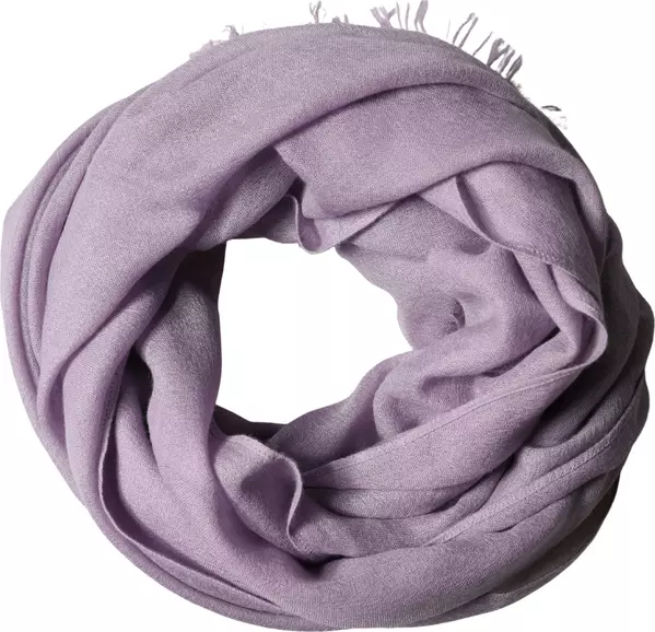 Purple Cashmere Silk Fringe Wrap 200cm x 95cm Scarf