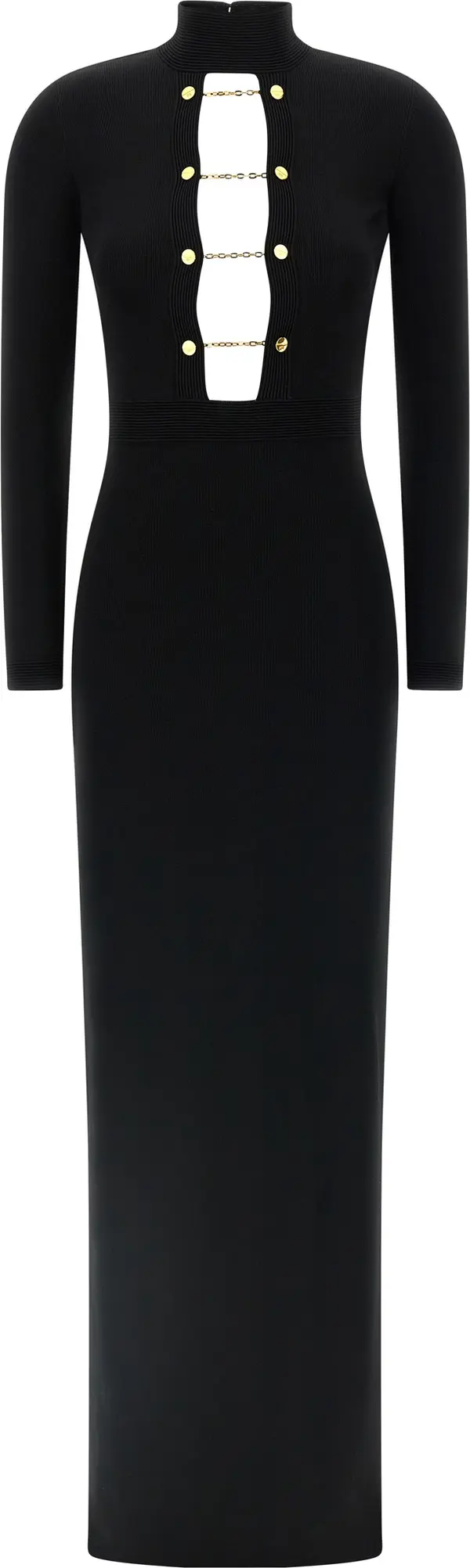 Black Viscose Long Dress