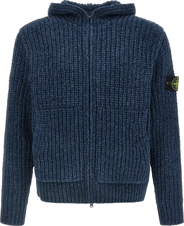 Blue Cotton Cardigan