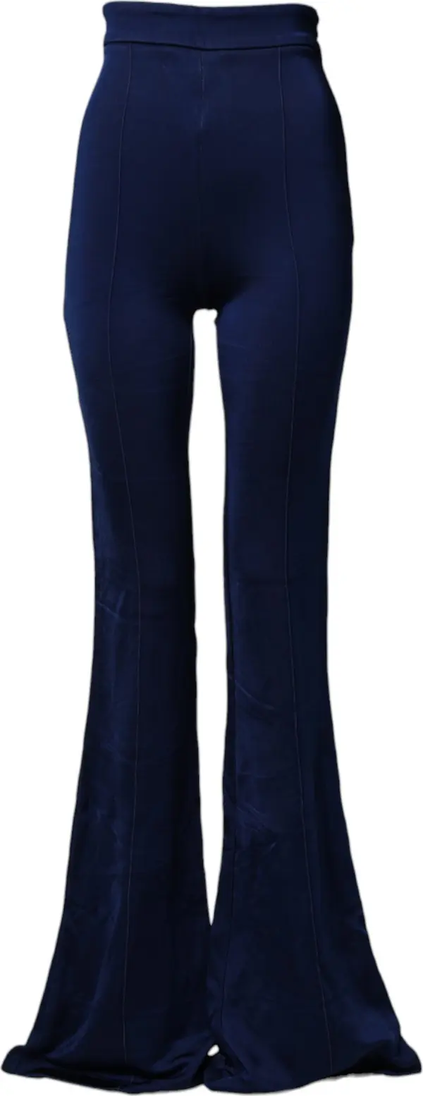 Navy Blue HighWaist Flare Leg Trouser Pants