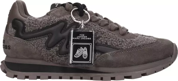 Gray Fur Chunky Sneakers