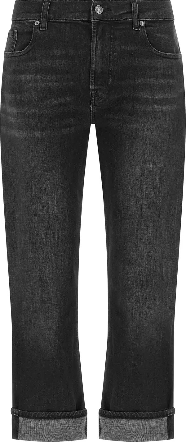 Black Cotton Relaxed Fit Jeans