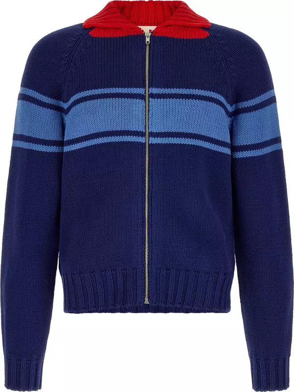 Blue Cotton Cardigan