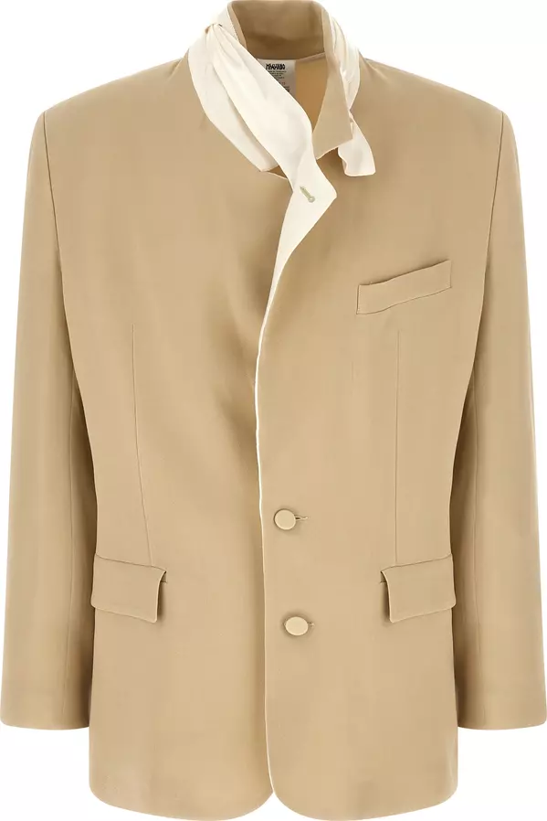 Beige Viscose Blazer