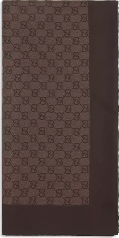 Brown Silk Foulard