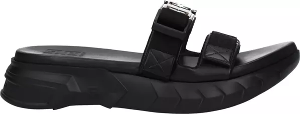 Black Fabric Slippers
