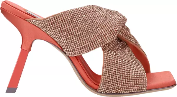 Multicolor Viscose Stiletto Heel Sandals