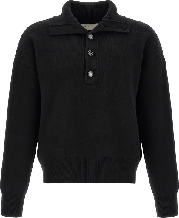 Black Wool Cardigan