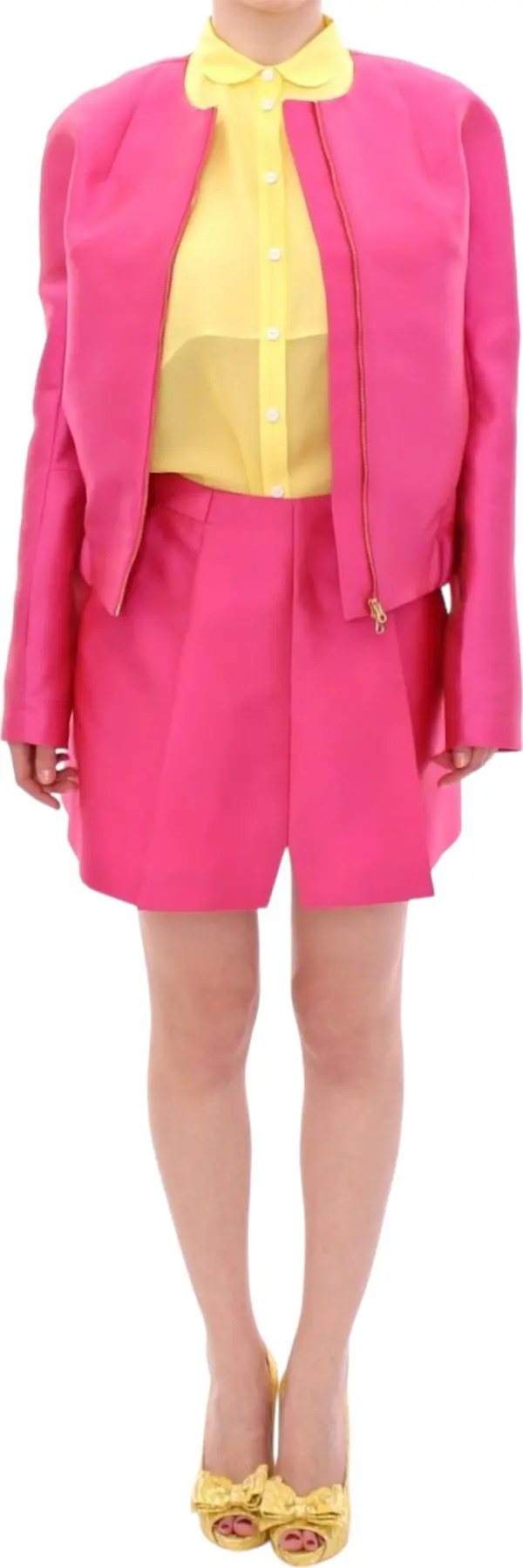 Pink silk blend jacket