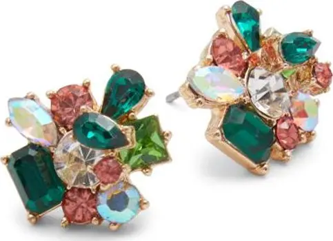 Green Elastane Earrings