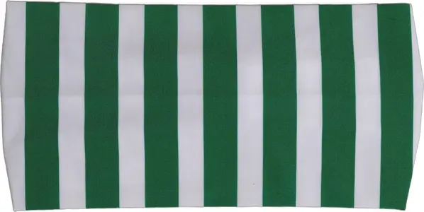 Green White Stripes Nylon Head Wrap One Size Headband
